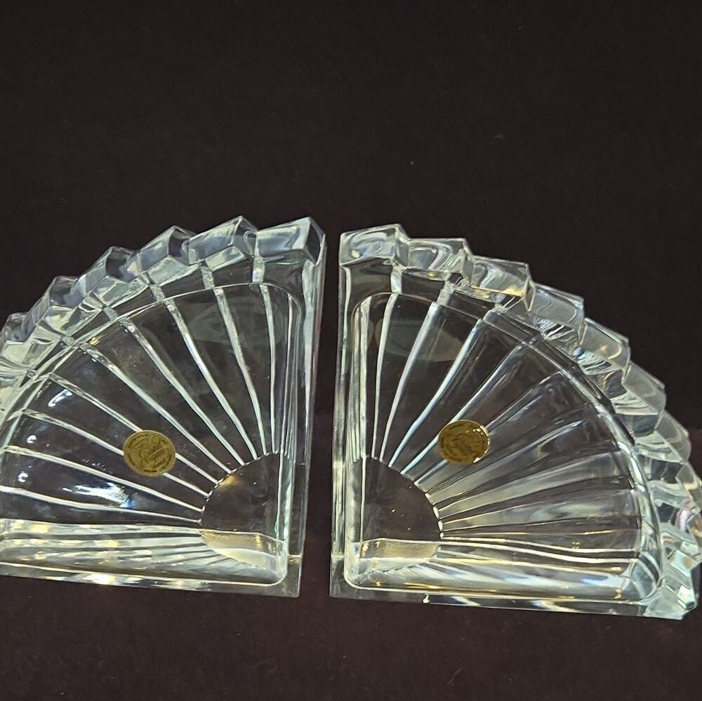 Cristal d'Arques lead crystal bookends